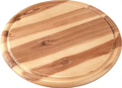 Immagine prodotto di Tavola per la merenda Fackelmann AKAZIE, tavola da cucina in legno naturale con scanalatura per il succo, tavola per la colazione (colore: marrone)