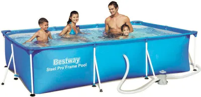 Produktbild von Bestway Frame Pool Deluxe Splash-Steel Pro 300 x 200 x 66 cm, mit Ablassventil, 3300 l