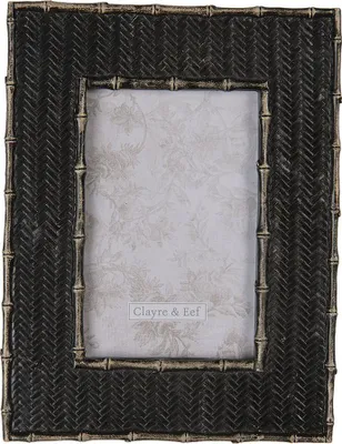Produktbild von Clayre & Eef Bilderrahmen 10x15 cm Schwarz Kunststoff