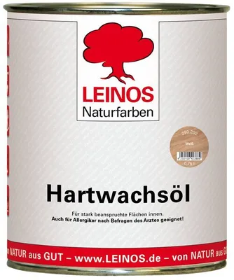 Produktbild von LEINOS Hartwachsöl Weiß 0,75 l – Hartwachsöl innen, für Böden & Möbel