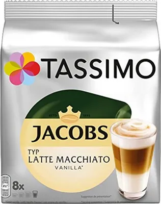 Produktbild von Tassimo Kapseln Jacobs Typ Latte Macchiato Vanilla | 8 Kaffeekapseln