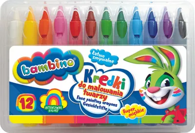 Obrázok produktu pre BAMBINO Ceruzky na maľovanie na tvár 12 farieb