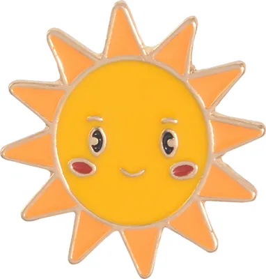 Produktbild von Cartoon Sonne Mond Wolke Regenbogen Emaille Brosche Pin Tasche Kragen Revers Abzeichen Schmuck-Sonne
