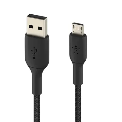 Produktbild von Belkin Micro-USB-Kabel ummantelt 1m schwarz          CAB007bt1MBK