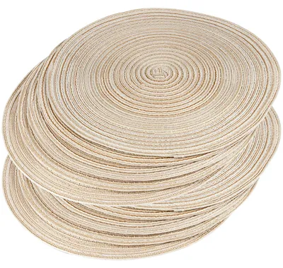 Produktbild von Set von 10 Beigen Baumwoll-Tabletts für Tischgebrauch
