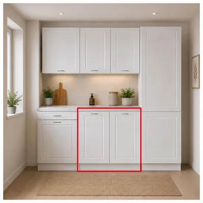 Produktbild von Küchenunterschrank Jenna Country Weiß 80 cm