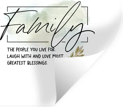 Produktbild von MuchoWow® Wandtattoo Wandsticker Wandaufkleber Sprichwörter - Familie - Zitate 50x50 cm Selbstklebend und Repositionierbar - Selbstklebend - Fototapeten