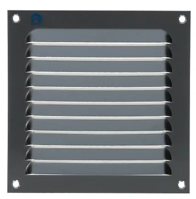 Image de Grille à persienne 436 largeur 150mm hauteur 150mm anodisé argent - RENSON - 16251