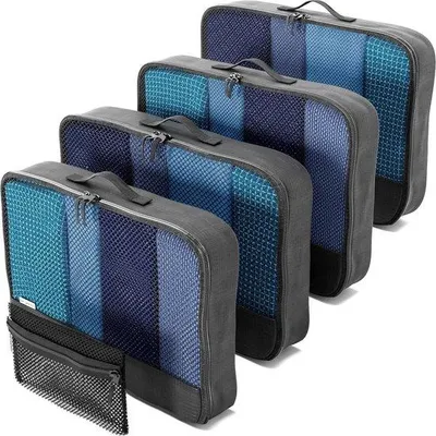 Produktbild von Famanu Reiseorganizer 4 große Packing Cubes - leichtgewichtige Kofferorganizer