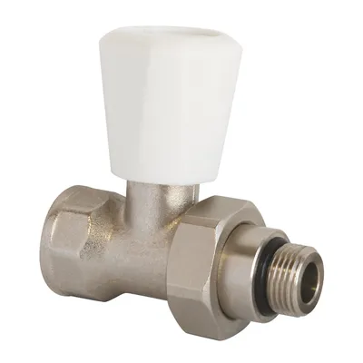Zdjęcie produktu dla SOMATHERM FOR YOU – Jednoprzepustowa, prosta zawór grzejnikowy 3/8" niklowany