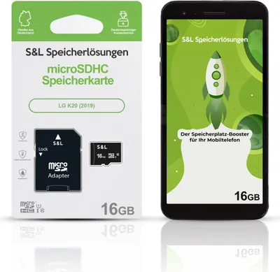Produktbild von microSD Speicherkarte S&L für LG K20 (2019) - Speicherkapazität: 16 GB