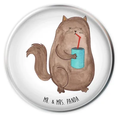 Produktbild von Mr. & Mrs. Panda Stöpsel Katze Dose - Weiß - Geschenk, Waschbecken Stopfen, Ablaufgarnitur, Cat, Abflussstopfen, Durstig, Abfluss-Stöpsel, trinken, Ablaufstopfen, Katzen