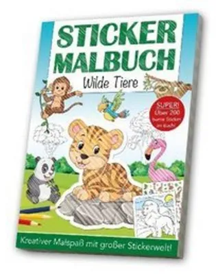Obrázek produktu pro Stickermalbuch: Wilde Tiere