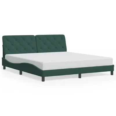 Immagine prodotto di vidaXL Struttura letto senza materasso verde scuro 180x200 cm velluto