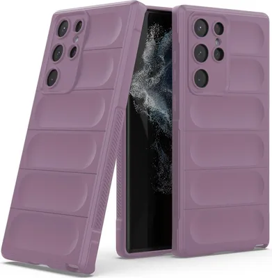 Produktbild von Handy Hülle für Samsung Galaxy S22 Ultra Grip Case Cover Schutzhülle Softgrip Farbe: Violett