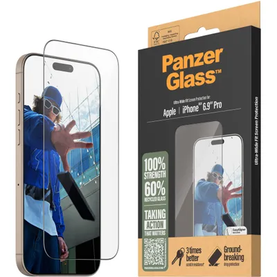 Productafbeelding van PanzerGlass Ultra-Wide Fit Anti-Bacterial Screenprotector voor de Apple iPhone 16 Pro Max