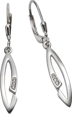 Immagine prodotto di Orecchini in argento 925/- rodiato 3,9 cm di zirconi