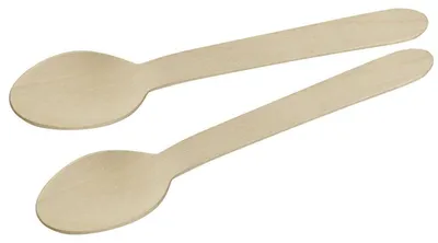 Einweg-Holzlöffel, FSC-zertifiziert, biologisch abbaubar, 30 Stück, 16 cm