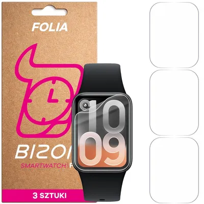 Produktbild von 3x Schutzfolie für den Bildschirm für Xiaomi Smart Band 10 Pro, Bizon Watch HydroFlex