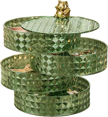 Immagine prodotto di Scatola girevole per l'organizzazione di gioielli, ideale per orecchini e braccialetti
