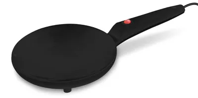 Elektrische Crêpe-Pfanne 20 cm, Antihaft, 700 W, Schwarz