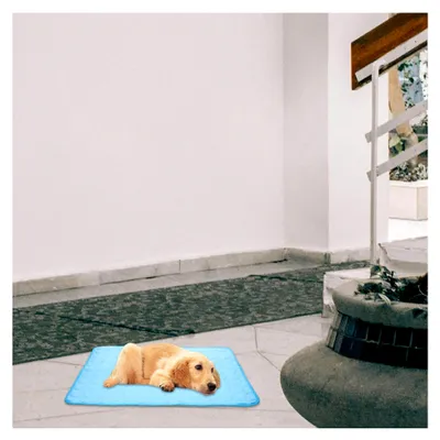 Produktbild von Kühlende Haustiermatte Atmungsaktive Faltbare Kühlmatte für Kleine Hunde und Katzen Waschbares Sommerbett für Erholsamen Schlaf Leicht und Tragbar