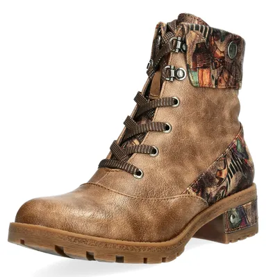 Image de Bottine pour femme Misstyl par Laura Vita, couleur unie avec détails en relief, modèle MCORAIL 80, taille : 39 EU, couleur : beige