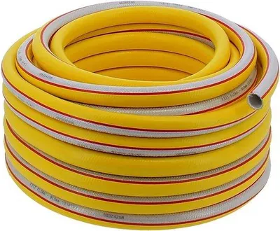 Produktbild von Famanu Gartenschlauch - Fünfschichtige Verstärkung - 50 Meter - Gelb Rot Weiß