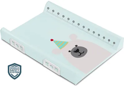Produktbild von SENSILLO Sicherheitssystem Versteifter Wickeltisch, 70 cm - Party Bär Mint