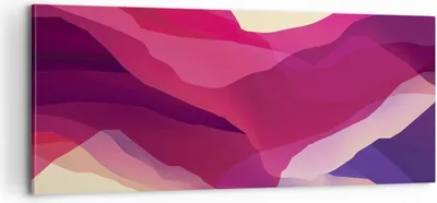 Produktbild von Bild auf Leinwand - Leinwandbild - Einteilig - Abstraktion Berge Rosa - 100x40cm - Wand Bild - Wanddeko - Wandbilder - Leinwanddruck - Bilder - Wanddekoration - Leinwand bilder - AB100x40-4288