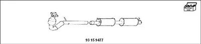 Produktbild von Hjs Nachrüstsatz, Katalysator/Rußpartikelfilter (Kombisystem) 93 15 9477