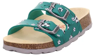 Produktbild von Superfit Jungen Fussbettpantoffel Hausschuh, Grün 7500, 24 EU