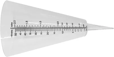 Produktbild von Kegel-förmiger Regenmesser aus Kunststoff mit Skala, Gartengerät für Landwirtschaft und Rasen, Regenmessgerät bis 35 cm