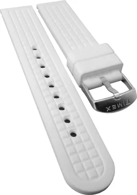 Produktbild von Timex | Uhrenarmband Silikon weiß 20mm gleichlaufend weich T2P030