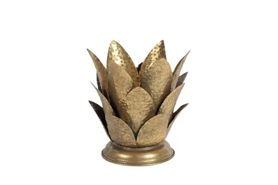 Produktbild von Rasteli Teelichthalter-Kerzenständer Metall Gold D 25,5cm H 20,5cm
