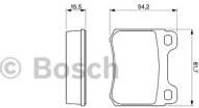 Produktbild von Bosch Bremsbelagsatz, Scheibenbremse Hinterachse 0 986 466 871