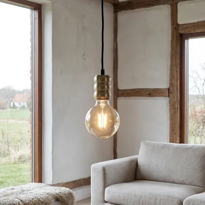 Produktbild von Pendelleuchte Vintage Design höhenverstellbar für E27 in Bronze Hängelampe Küche Esszimmer Wohnzimmer