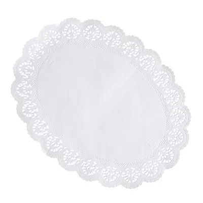 Produktbild von Papstar Tortenspitzen oval 36 cm x 28 cm weiß, 20 x 100 Stück
