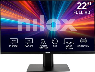 Produktbild von Nilox Gaming Monitor 22 Pollici Full HD 75Hz 5ms NXM22FHD11