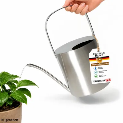 Gießkanne aus Edelstahl, 2,5 Liter, gebürstet