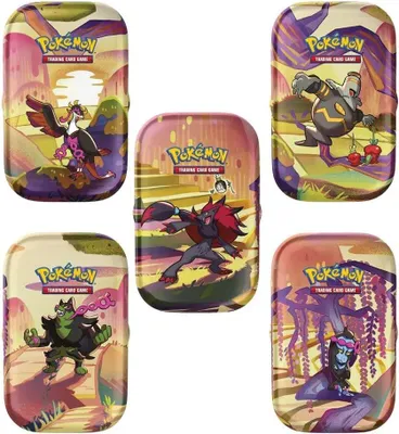 Produktbild von Pokemon Trading Card Game Sammelkarten-tin-boxen: Karmesin & Purpur – Verhüllte Fabel Sortiert Englisch Golden  Kinder Golden One Size