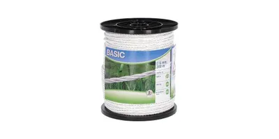 Zdjęcie produktu dla Linka ogrodzeniowa BASIC, 200 m x 6 mm, biała, Kerbl
