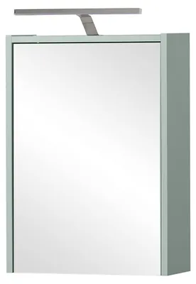 Spiegelkast 43,5x16x64 cm, Pistache, 1 Tür, 2 Glasböden