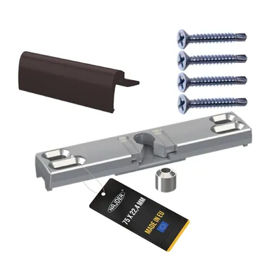 Produktbild von NAJDER Balkongriff mit fester Verriegelung, Korrosionsbeständig, Eloxiert, mit Aluminium, mit Befestigungsschrauben, Set,  (Farbe: Ral.8019)