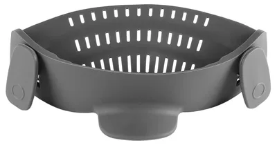 Siliconen Pasta-Seihclip für Töpfe und Pfannen, dunkelgrau