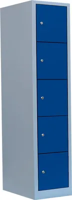 Produktbild von Schließfachschrank Wertfachschrank Fächerschrank Spind 5Fächer GrauBlau 523511