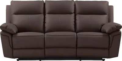 Produktbild von Vente-unique PAKITA, Liegestuhlsofa, Wohnzimmer, Braun, 3 Sitz(e), Braun, Leder