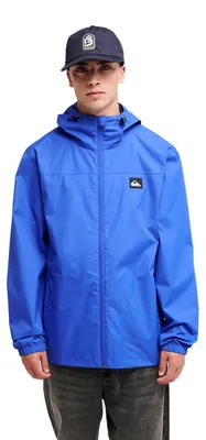 Image de Quiksilver Overcast 3K Tape : veste imperméable avec capuche - taille XXL - bleu.