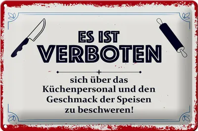 Produktbild von Blechschild Spruch 30x20cm Es ist verboten sich über das