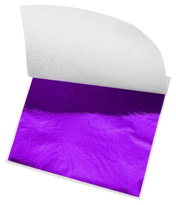 Produktbild von Blattgold-Imitat - Lila Blattmetall für Kunstdekoration und Malerei - 8,4 cm x 7,9 cm - 200 Stück
